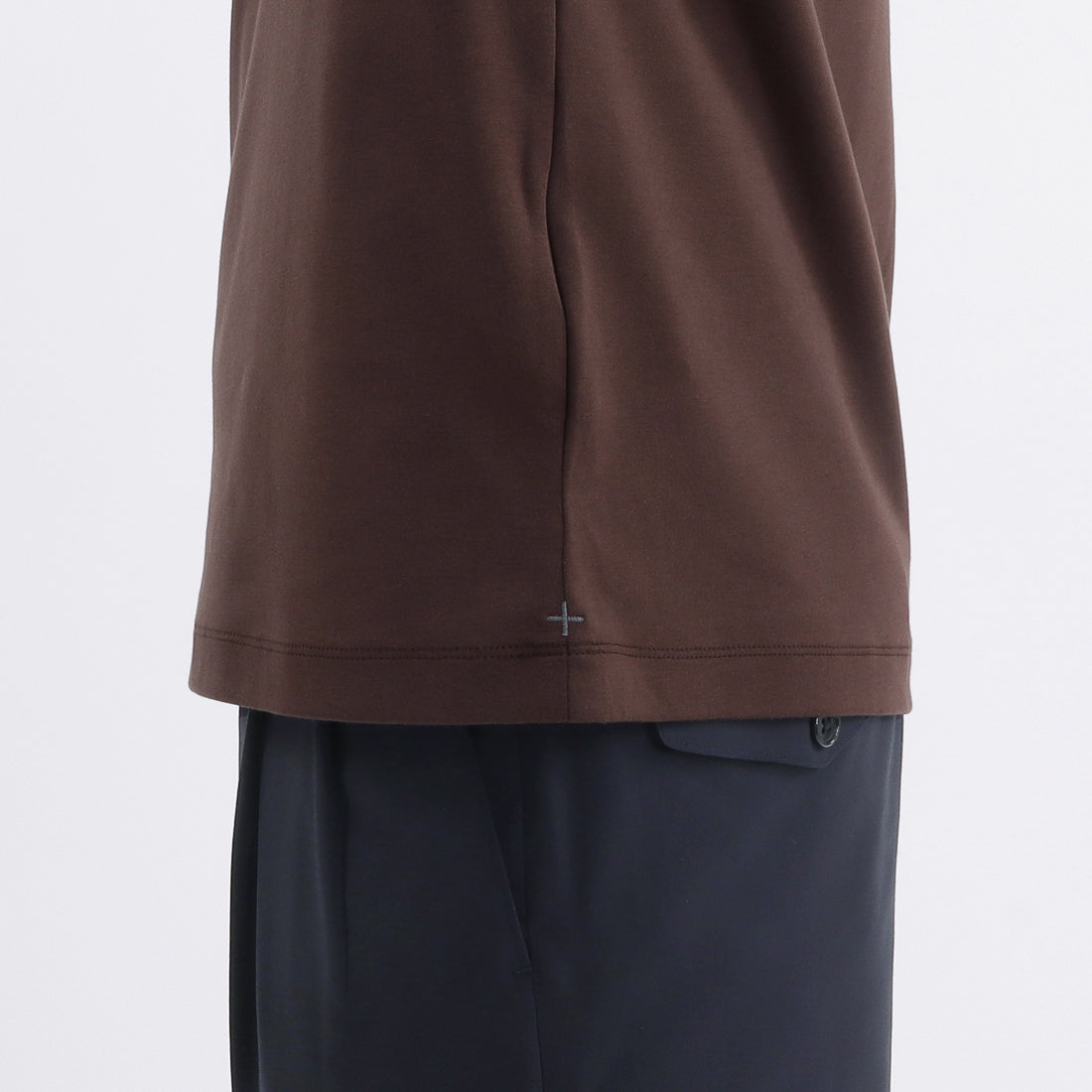 Tailored Mock Neck T-shirt Color: Oak