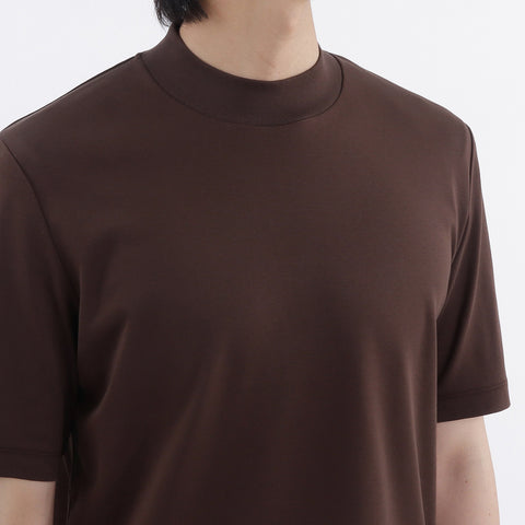 Tailored Mock Neck T-shirt Color: Oak