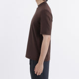 Tailored Mock Neck T-shirt Color: Oak