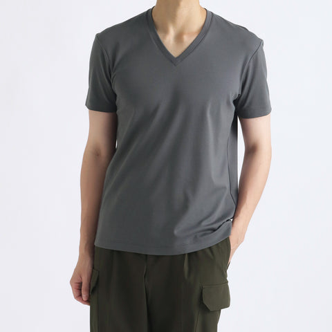 【Renewal】Tailored Vneck T-shirt Color: Asphalt