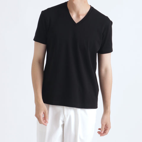 【Renewal】Tailored Vneck T-shirt Color: Black