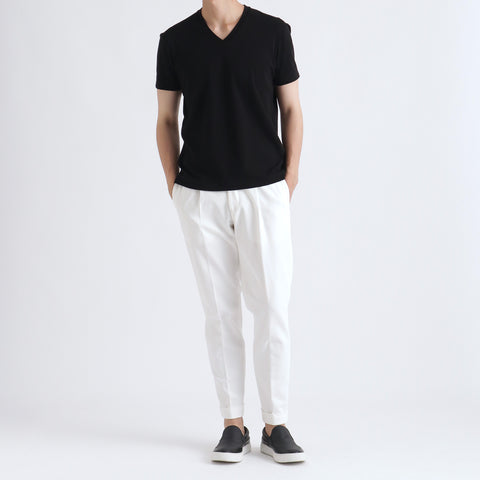 【Renewal】Tailored Vneck T-shirt Color: Black