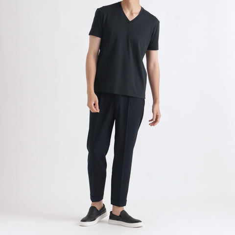 【Renewal】Tailored Vneck T-shirt Color: Navy