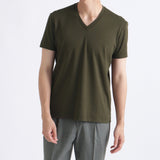 【Renewal】Tailored Vneck T-shirt Color: Olive