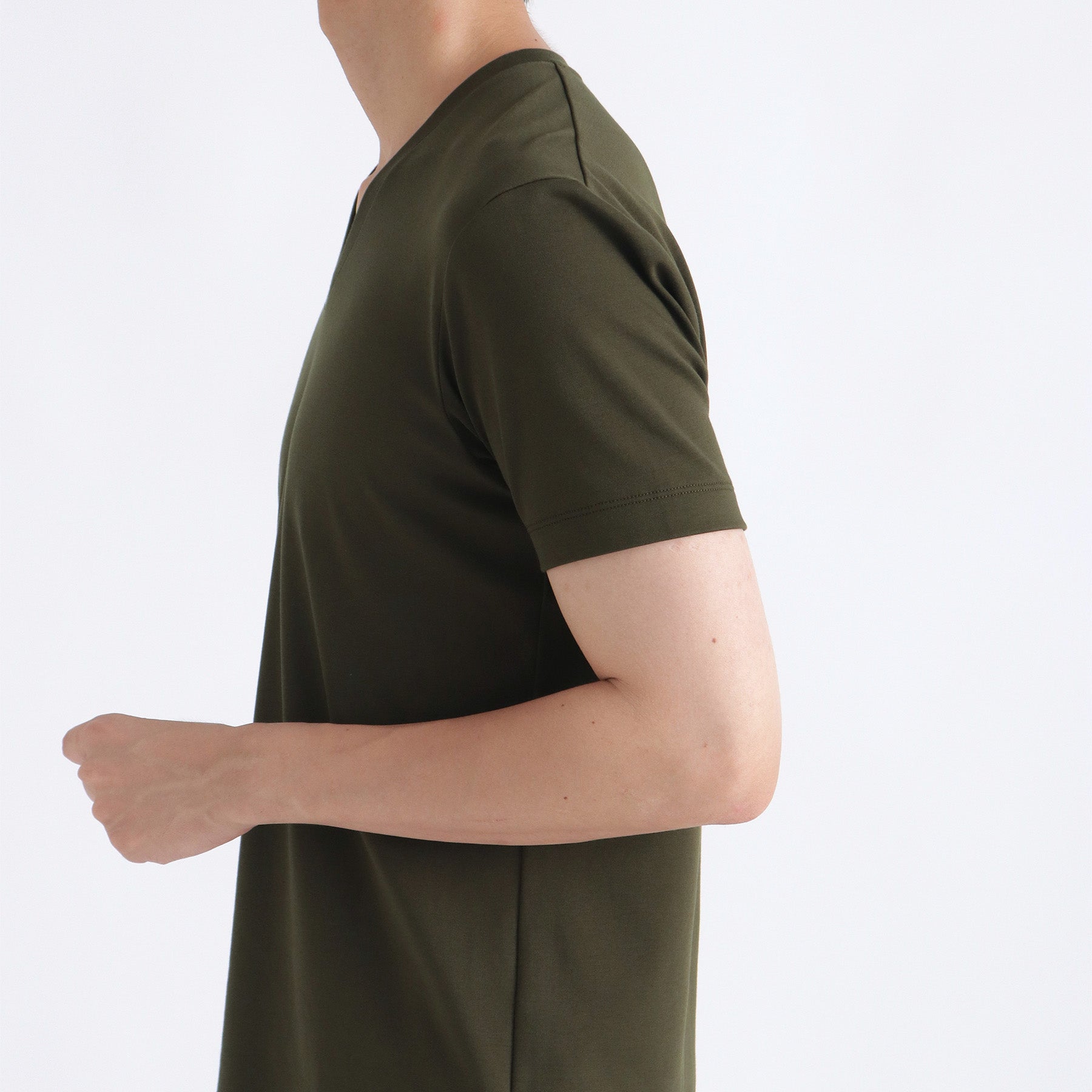 Tailored Vneck T-shirt Color: Olive