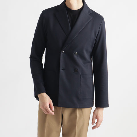 Smooth Terry Cardigan Double Jacket Color: Navy