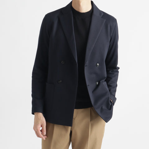 Smooth Terry Cardigan Double Jacket Color: Navy