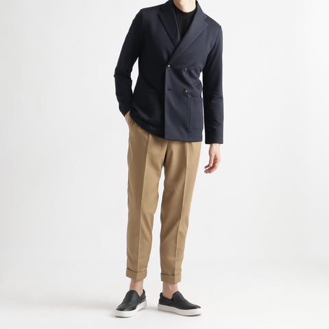 Smooth Terry Cardigan Double Jacket Color: Navy