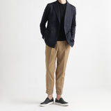 Smooth Terry Cardigan Double Jacket Color: Navy