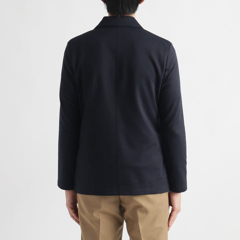 Smooth Terry Cardigan Double Jacket Color: Navy