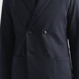 Smooth Terry Cardigan Double Jacket Color: Navy