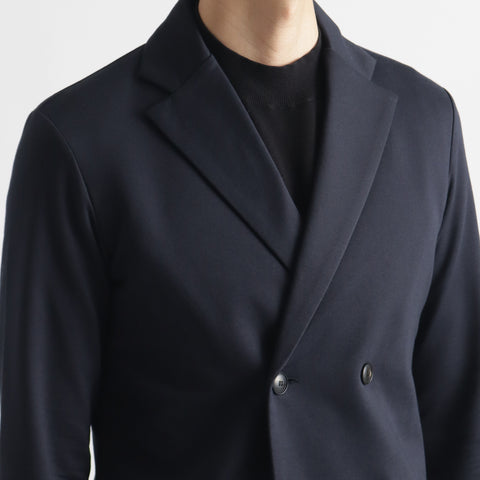 Smooth Terry Cardigan Double Jacket Color: Navy