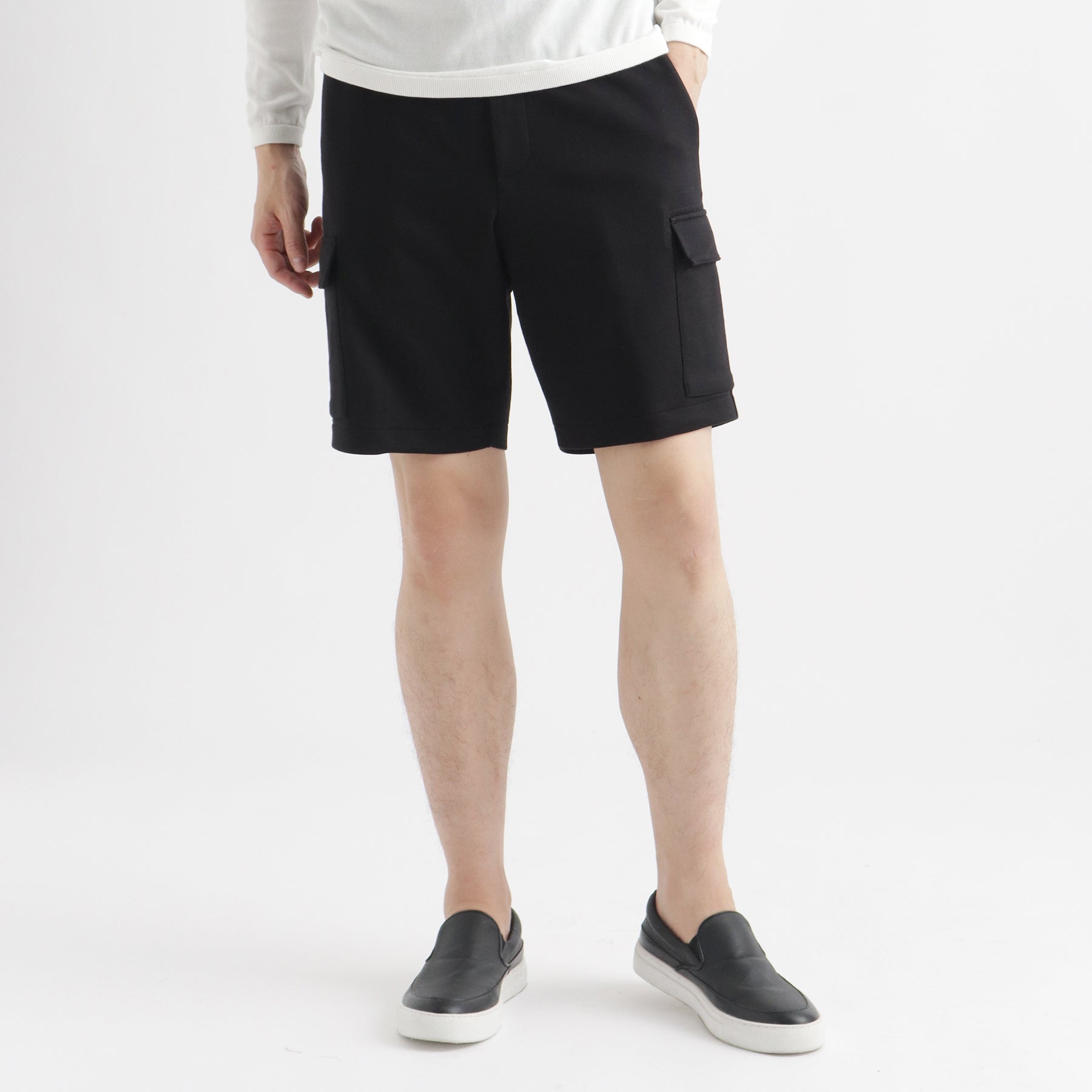 スビンプラチナムスムーステリー カーゴショートパンツ ブラック