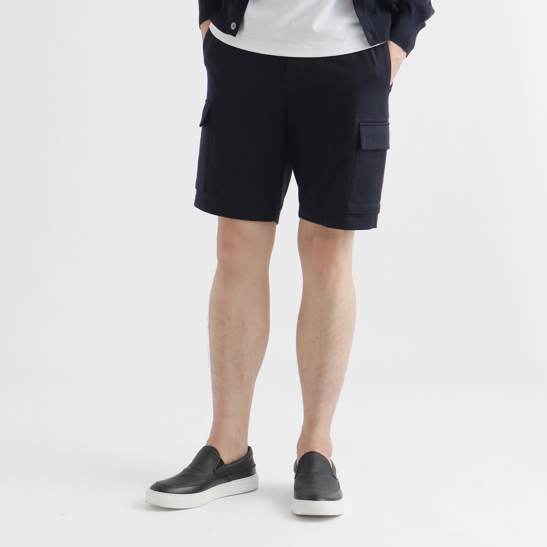 スビンプラチナムスムーステリー カーゴショートパンツ ネイビー