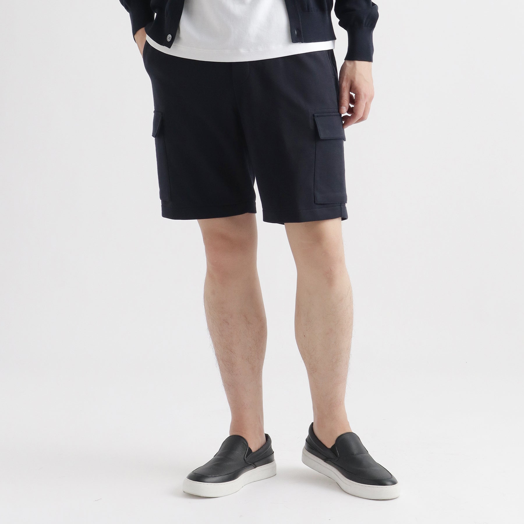 スビンプラチナムスムーステリー カーゴショートパンツ ネイビー