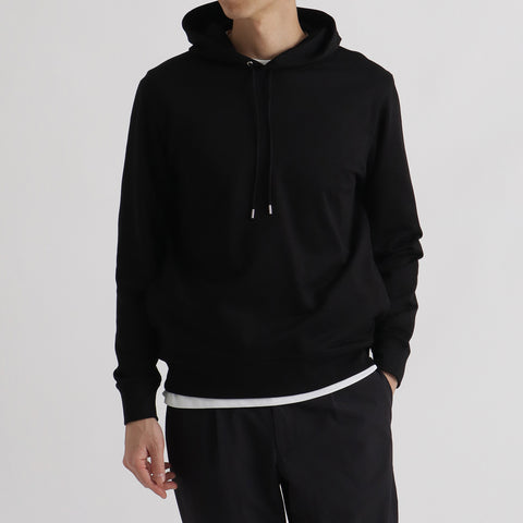 【Renewal】Smooth Terry Hoodie Color: Black