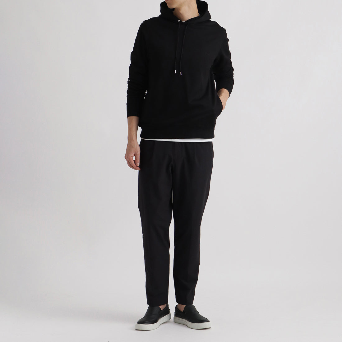 【Renewal】Smooth Terry Hoodie Color: Black