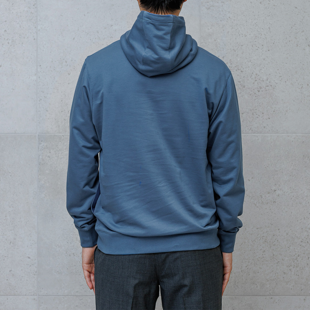Smooth Terry Hoodie Color: Graphite Blue