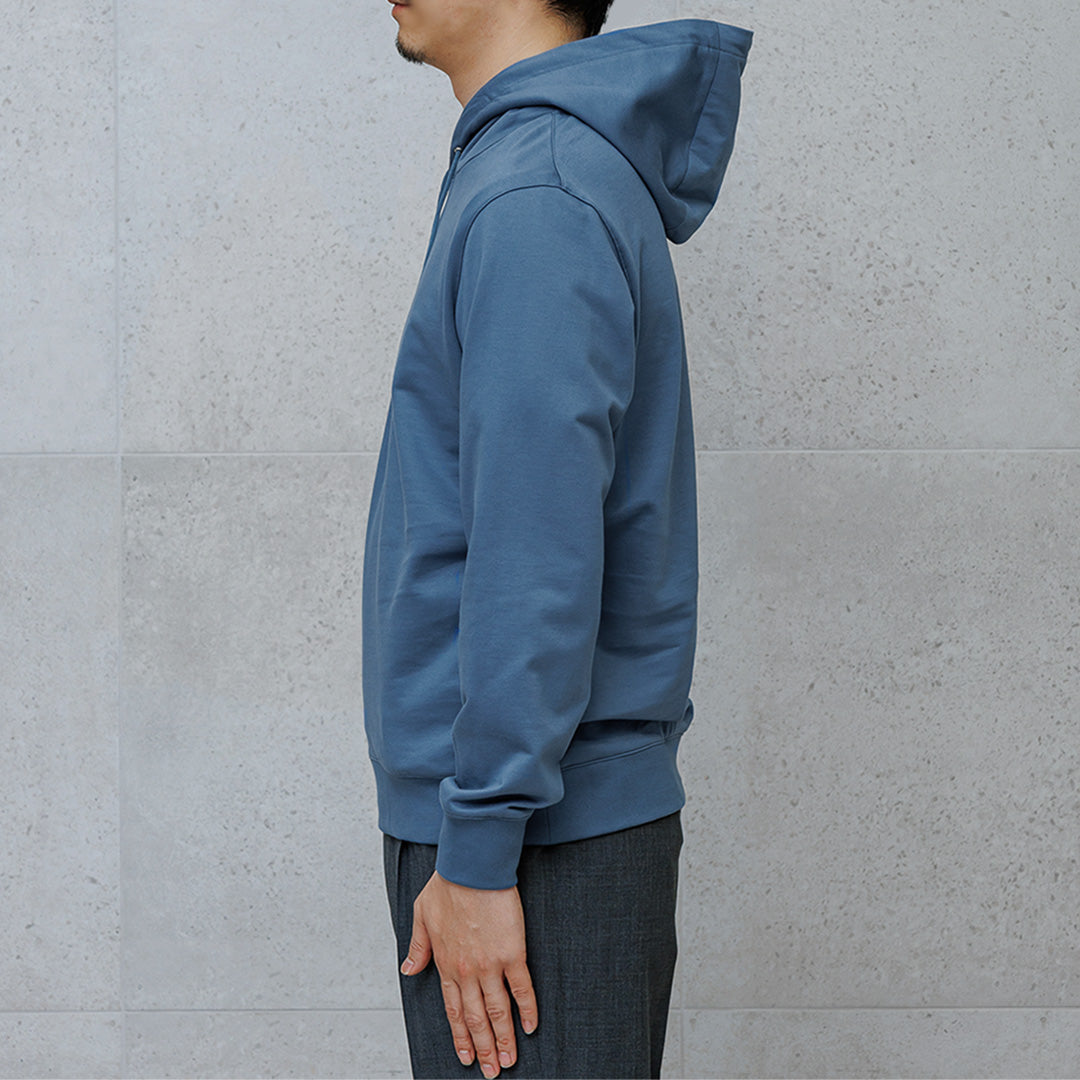 Smooth Terry Hoodie Color: Graphite Blue