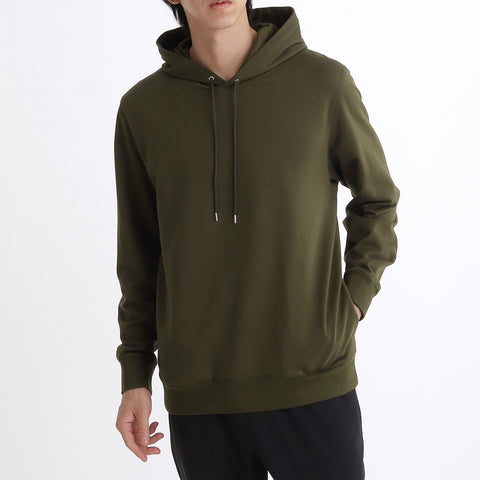 Smooth Terry Hoodie Color: Olive
