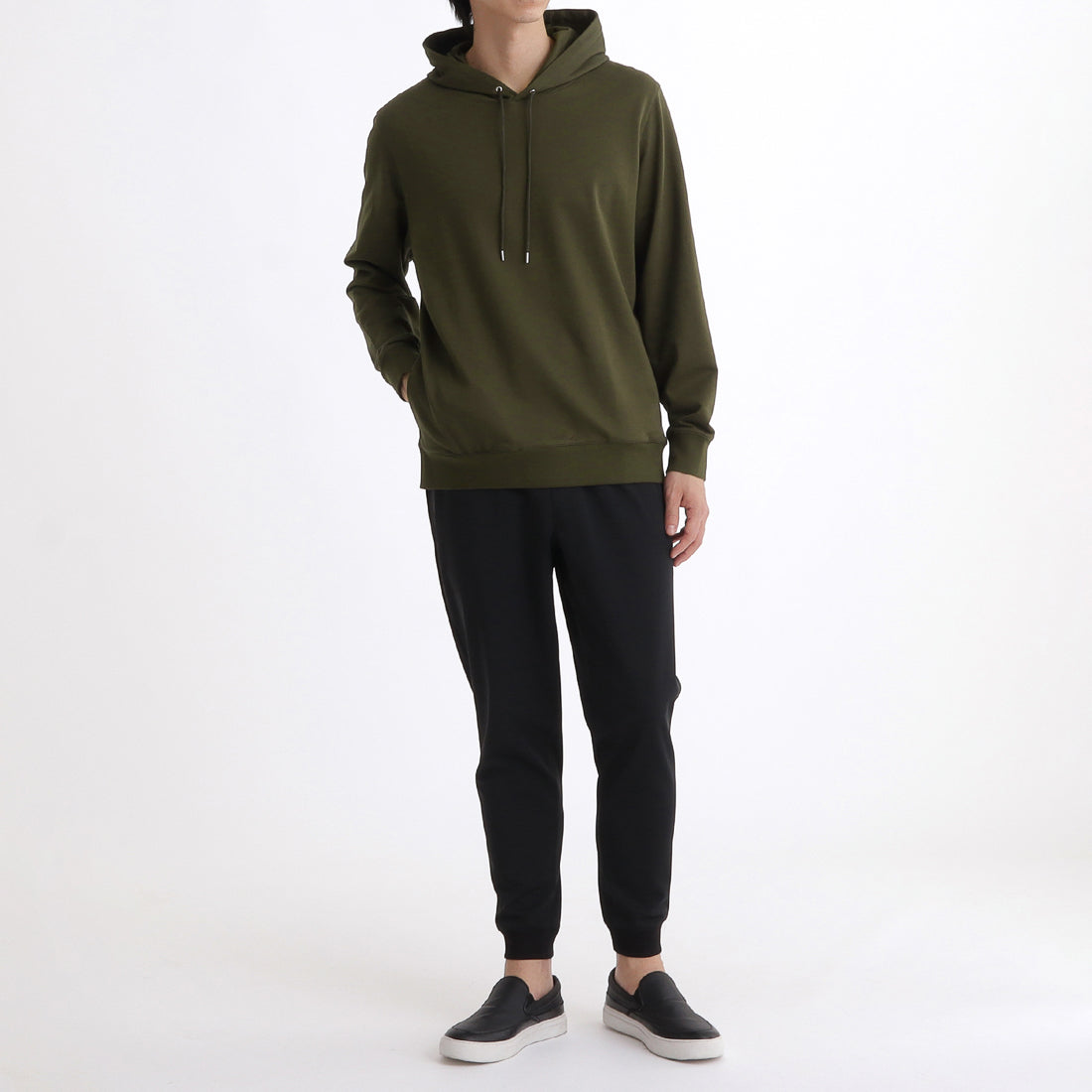 スビンプラチナムスムーステリー フーディー オリーブ | ＋CLOTHET ONLINE