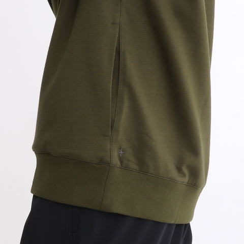 Smooth Terry Hoodie Color: Olive