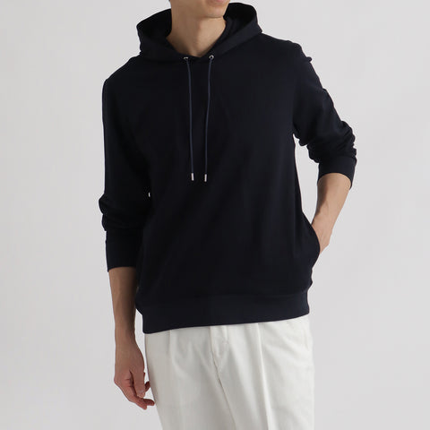 【Renewal】Smooth Terry Hoodie Color: Navy