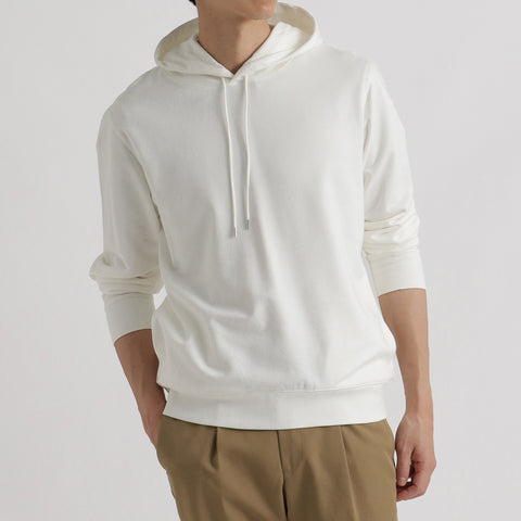 【Renewal】Smooth Terry Hoodie Color: Off White