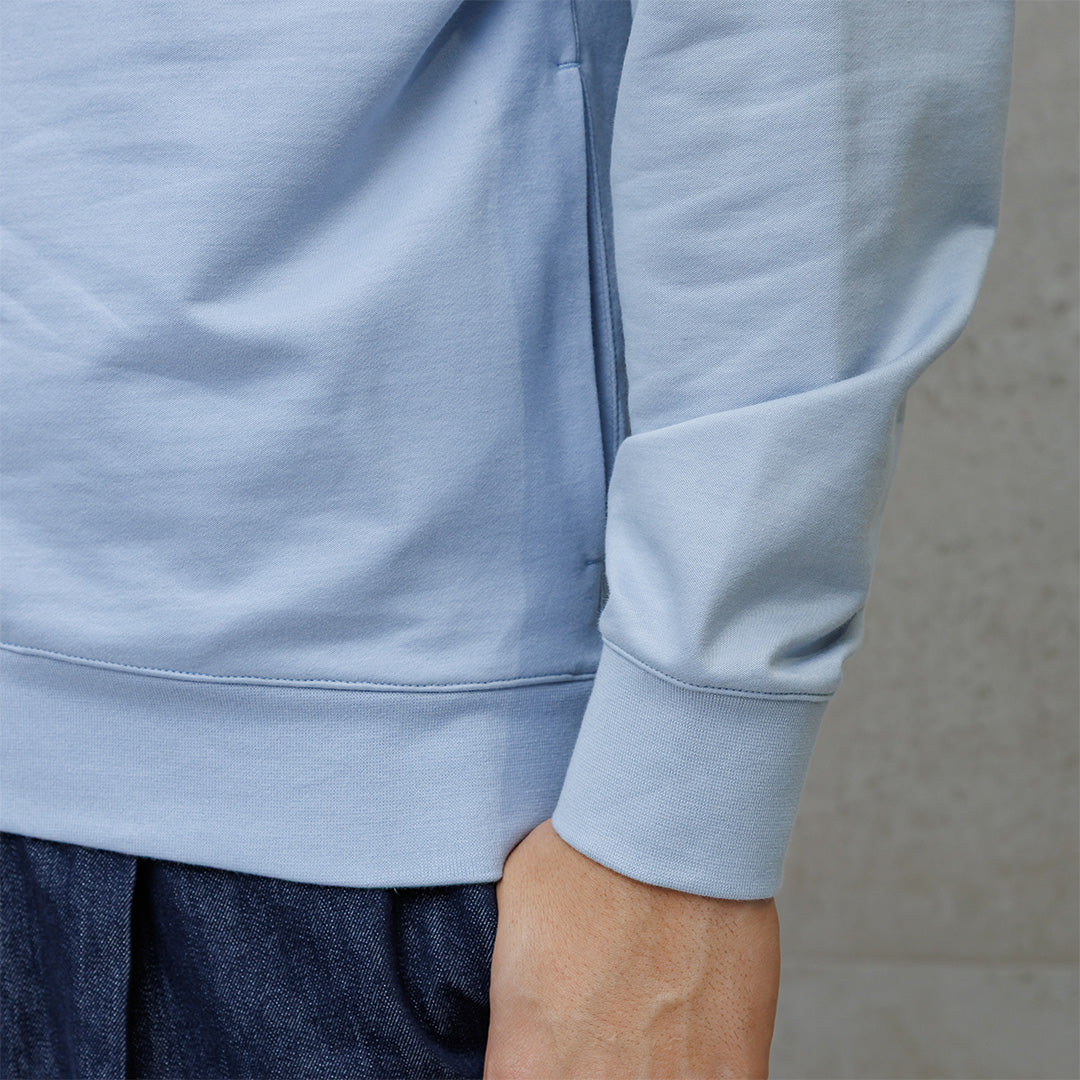 Smooth Terry Hoodie Color: Sky