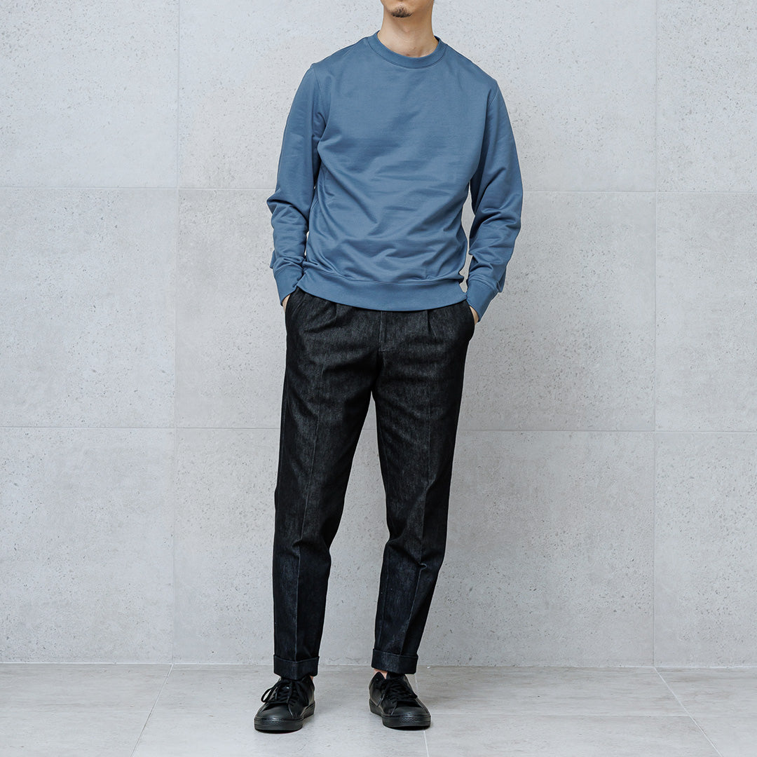 y*i様 Smooth Terry Sweatshirt グラファイトブルー 3 スビンプラチナムスムーステリー スウェットシャツ グラファイトブルー