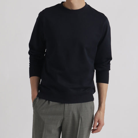 【Renewal】Smooth Terry Sweatshirt Color: Navy