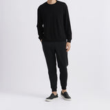 【THE LIMITED EDITION】Terry Fleece Middle Sweatshirt Color: Black