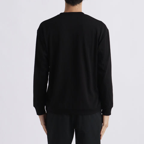 【THE LIMITED EDITION】Terry Fleece Middle Sweatshirt Color: Black