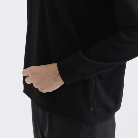 【THE LIMITED EDITION】Terry Fleece Middle Sweatshirt Color: Black