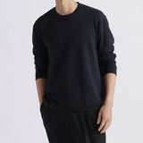 【THE LIMITED EDITION】Terry Fleece Middle Sweatshirt Color: Navy