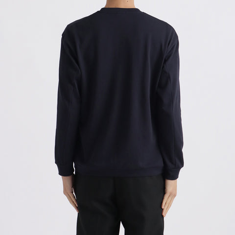 【THE LIMITED EDITION】Terry Fleece Middle Sweatshirt Color: Navy