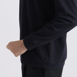 【THE LIMITED EDITION】Terry Fleece Middle Sweatshirt Color: Navy