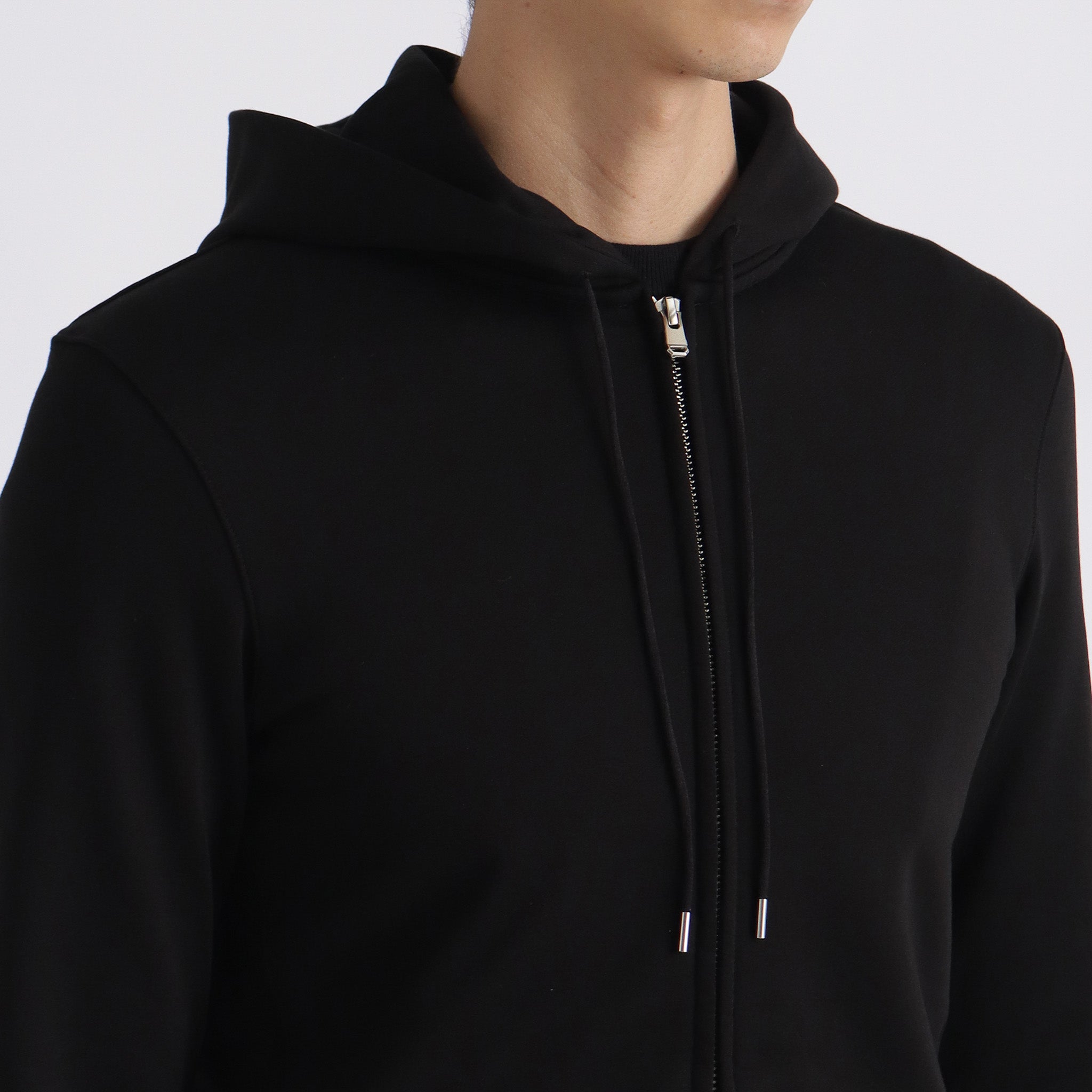 スビンプラチナム 裏毛ジップアップフーディー ブラック | ＋CLOTHET