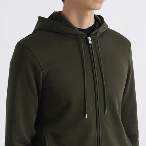 Urake Zip Up Hoodie Color: Olive