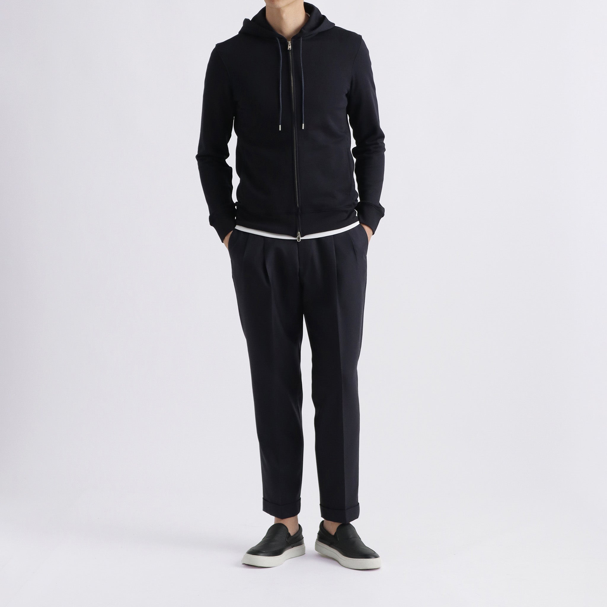 Drawer コットンポリエステルフーディー Drawer ドゥロワー コットンポリエステル フーディー パーカー