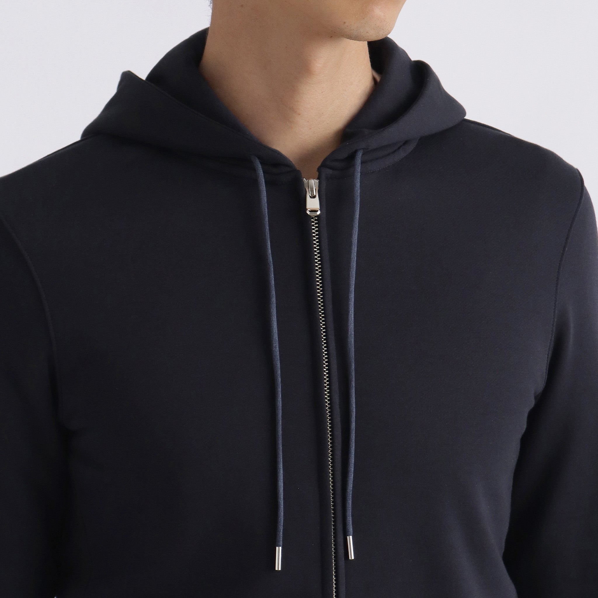 スビンプラチナム 裏毛ジップアップフーディー ネイビー | ＋CLOTHET
