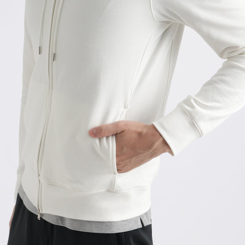 Urake Zip Up Hoodie Color: Off White