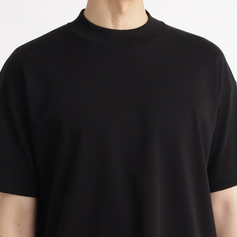 Mock Neck Big T-shirt Color: Black