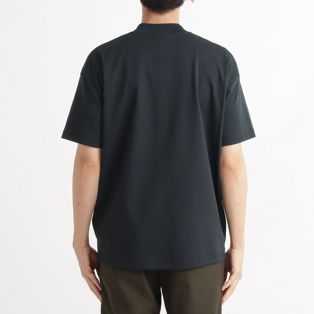 Mock Neck Big T-shirt Color: Navy