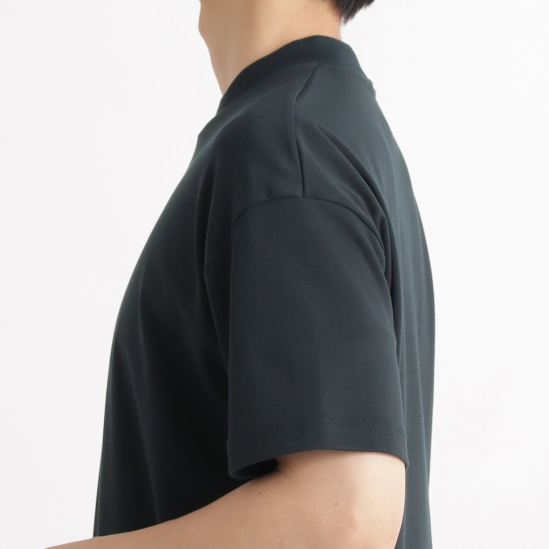 Mock Neck Big T-shirt Color: Navy