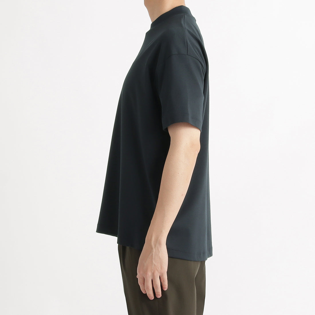 Mock Neck Big T-shirt Color: Navy