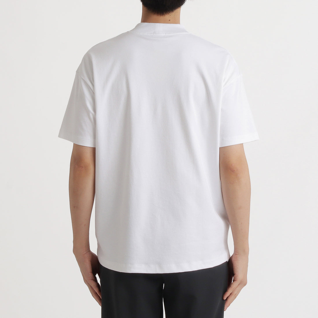 Mock Neck Big T-shirt Color: White
