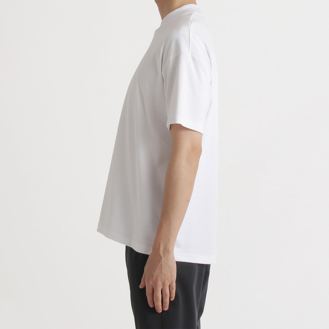 Mock Neck Big T-shirt Color: White