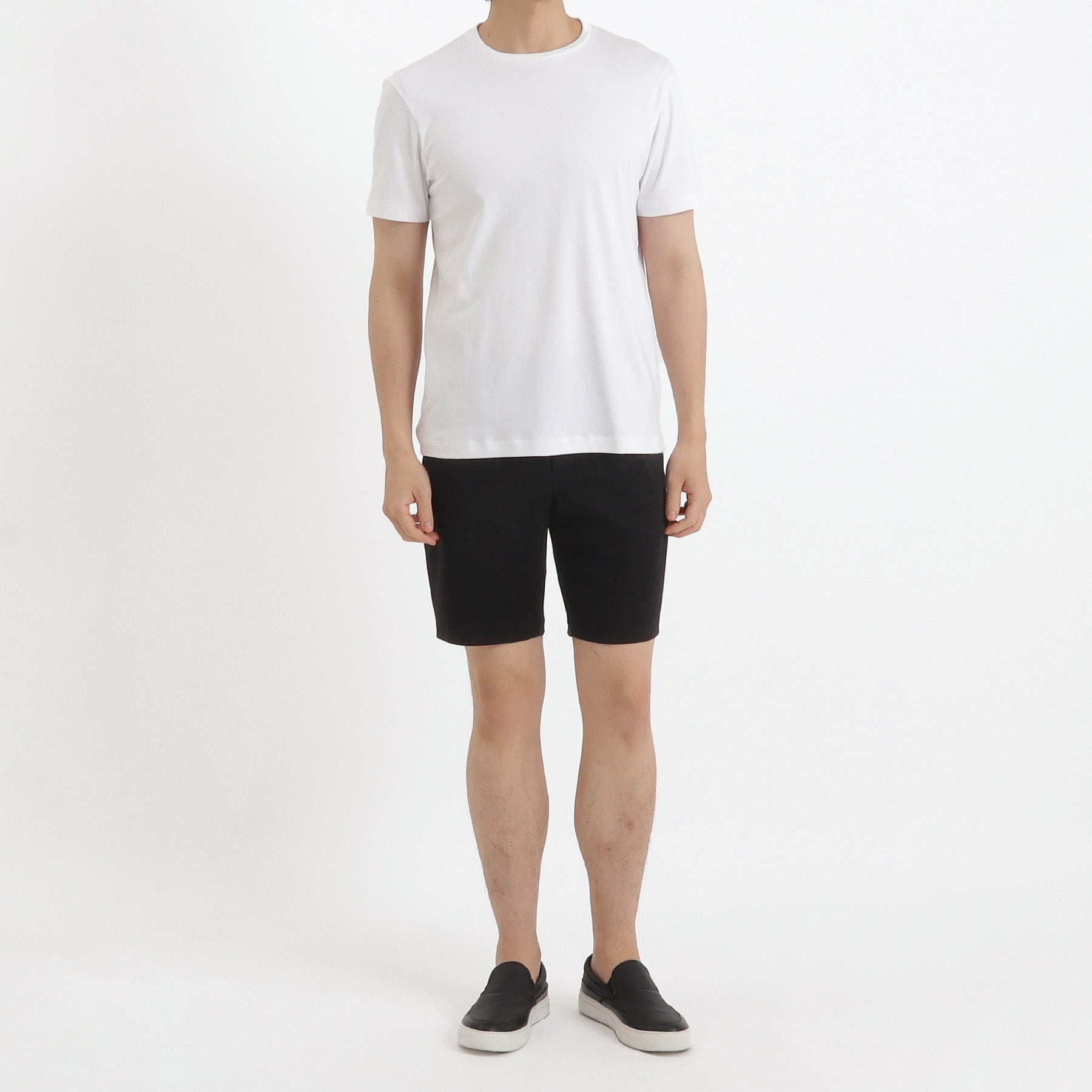 SUVIN PLATINUM High Gauge Fraise Comfort Short Pants Color: Black