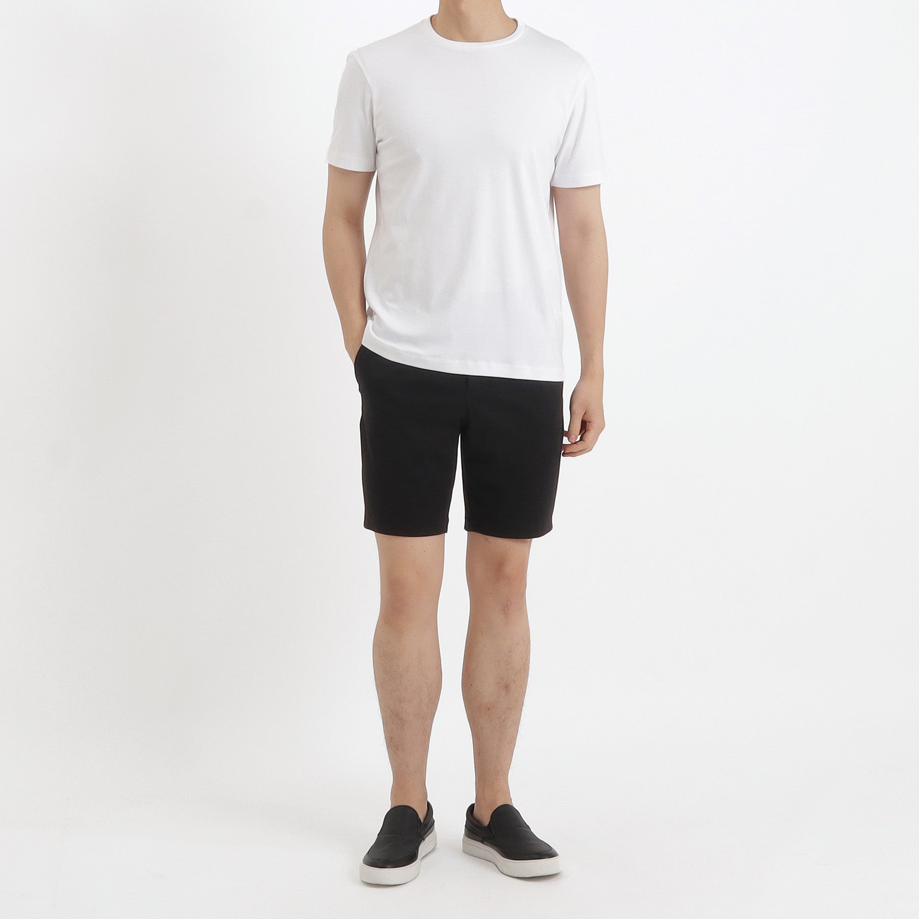 SUVIN PLATINUM High Gauge Fraise Comfort Short Pants Color: Black